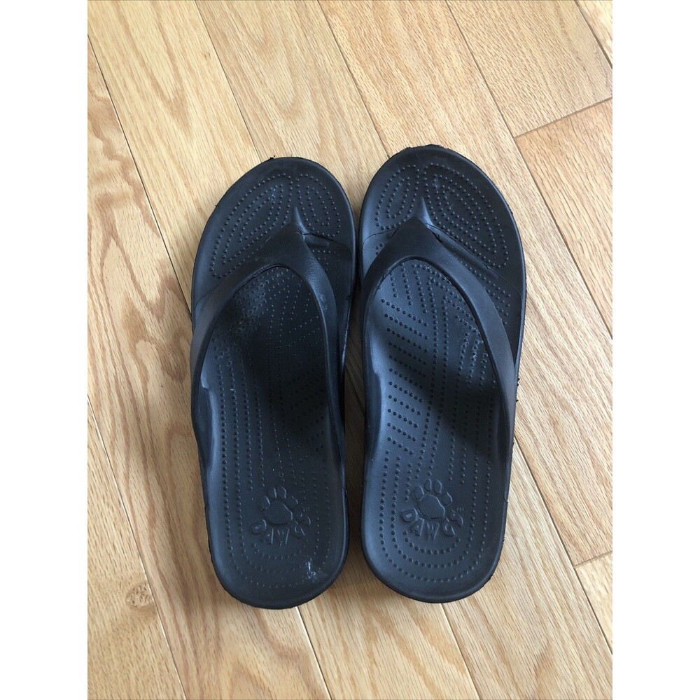 Dawgs Unisex Flip Flops Black Size 9 Men's Extra-Thick Sole Pre-Owned Clean